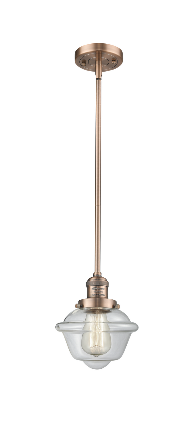 One Light Mini Pendant by Innovations - Franklin Restoration Collection, Antique Copper Finish - 201S-AC-G532
