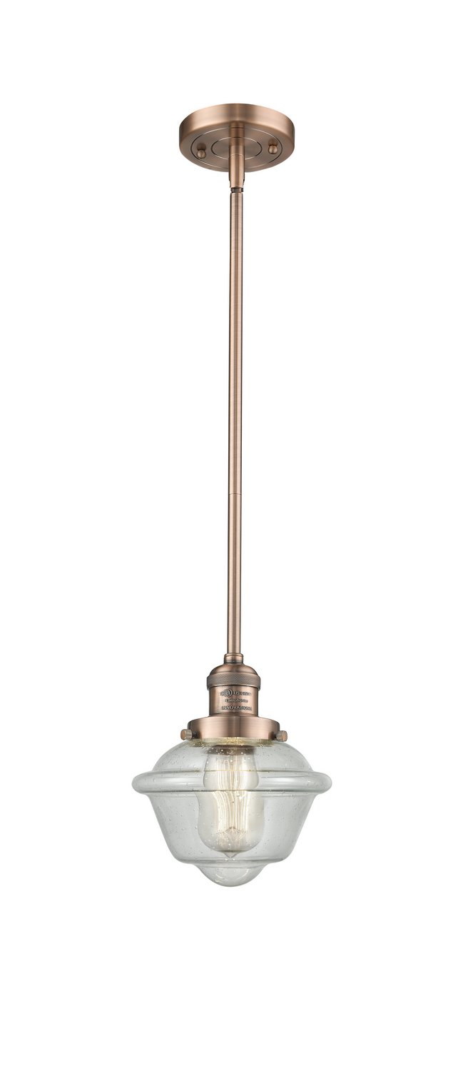 One Light Mini Pendant by Innovations - Franklin Restoration Collection, Antique Copper Finish - 201S-AC-G534