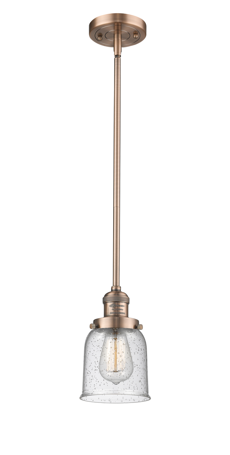 LED Mini Pendant by Innovations - Franklin Restoration Collection, Antique Copper Finish - 201S-AC-G54-LED