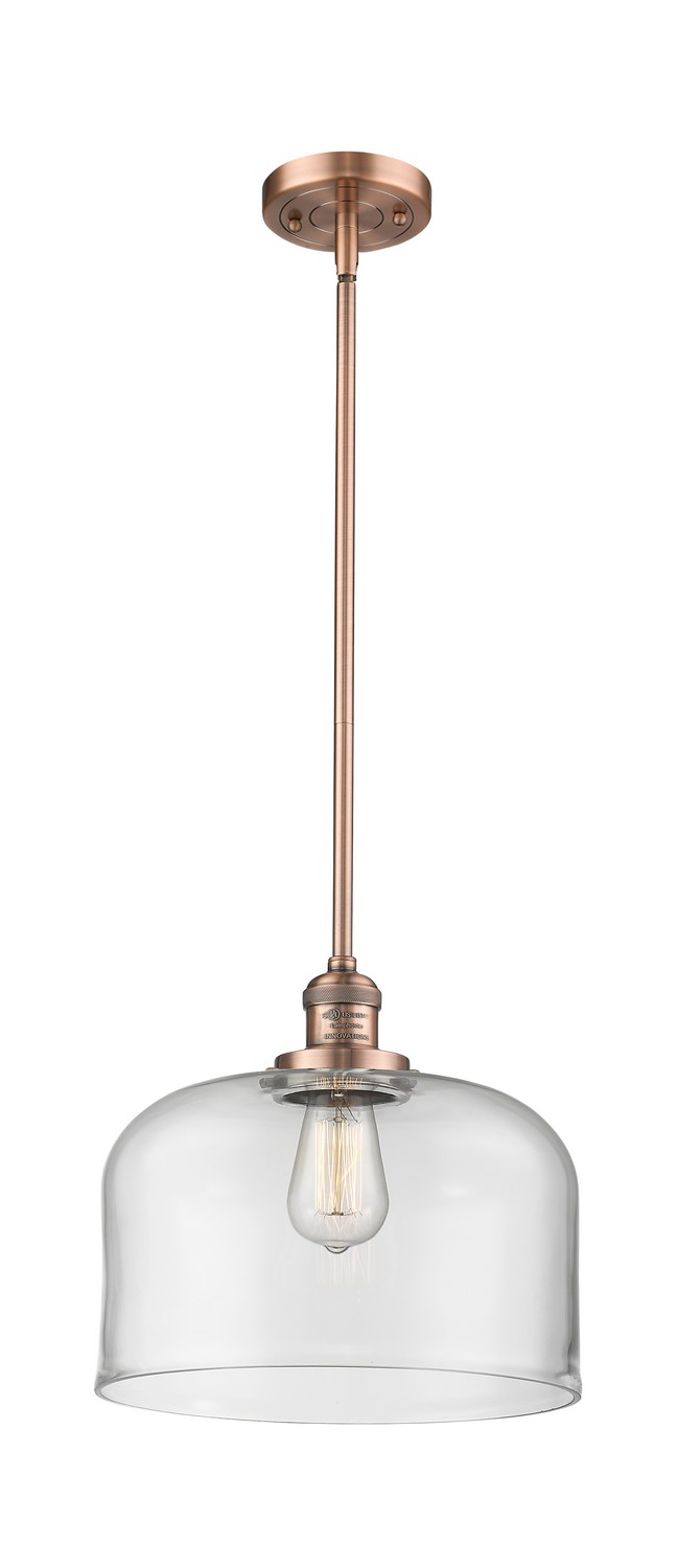 One Light Mini Pendant by Innovations - Franklin Restoration Collection, Antique Copper Finish - 201S-AC-G72-L