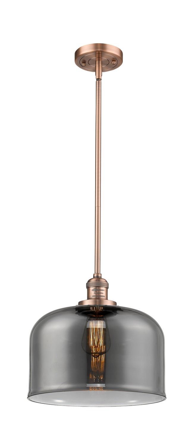 One Light Mini Pendant by Innovations - Franklin Restoration Collection, Antique Copper Finish - 201S-AC-G73-L