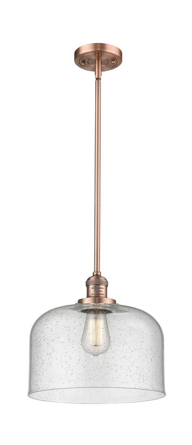LED Mini Pendant by Innovations - Franklin Restoration Collection, Antique Copper Finish - 201S-AC-G74-L-LED