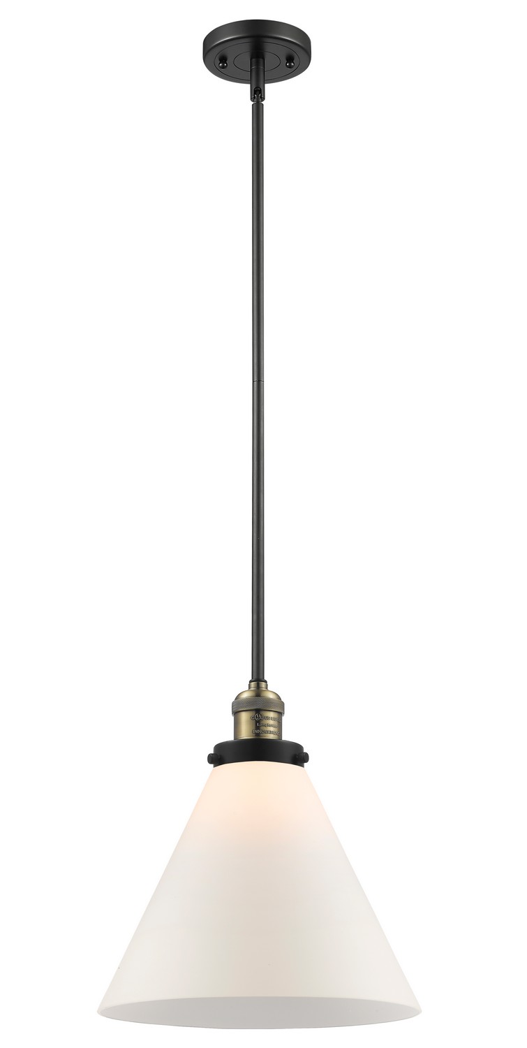 LED Mini Pendant by Innovations - Franklin Restoration Collection, Black Antique Brass Finish - 201S-BAB-G41-L-LED