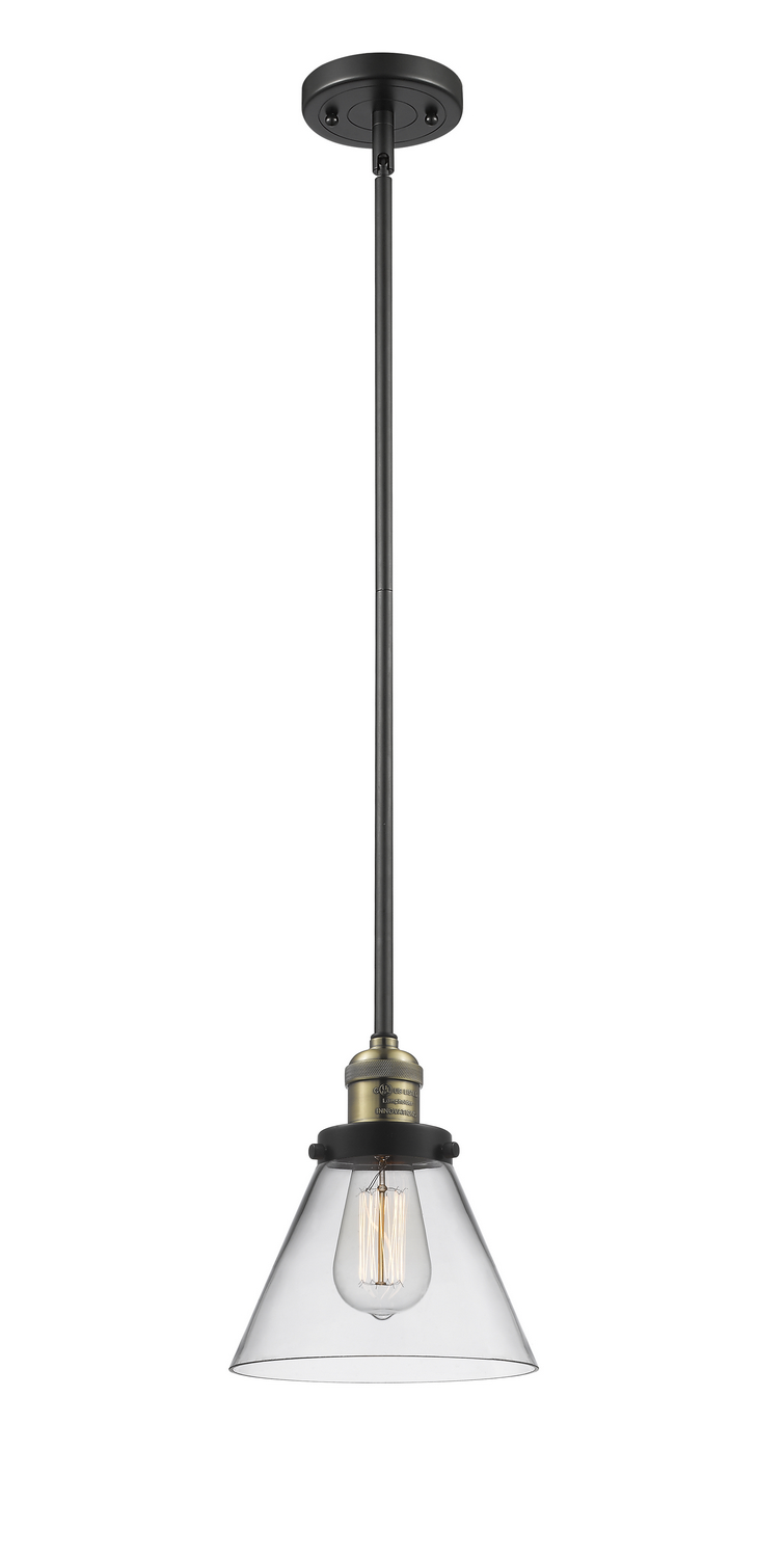 LED Mini Pendant by Innovations - Franklin Restoration Collection, Black Antique Brass Finish - 201S-BAB-G42-LED
