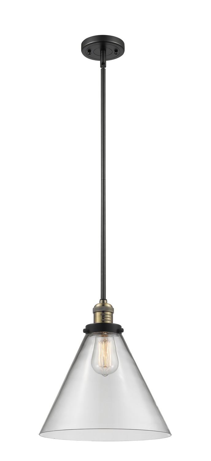 LED Mini Pendant by Innovations - Franklin Restoration Collection, Black Antique Brass Finish - 201S-BAB-G42-L-LED