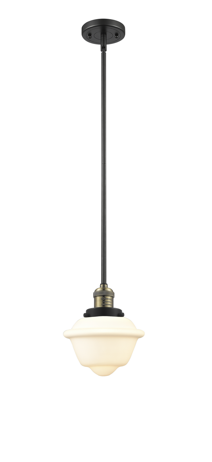 One Light Mini Pendant by Innovations - Franklin Restoration Collection, Black Antique Brass Finish - 201S-BAB-G532