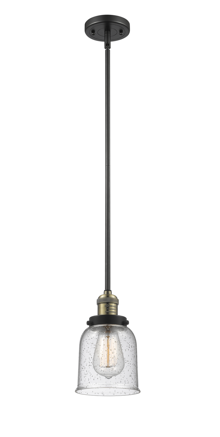 LED Mini Pendant by Innovations - Franklin Restoration Collection, Black Antique Brass Finish - 201S-BAB-G54-LED