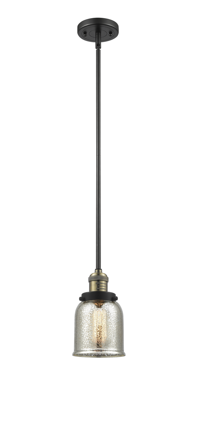 One Light Mini Pendant by Innovations - Franklin Restoration Collection, Black Antique Brass Finish - 201S-BAB-G58