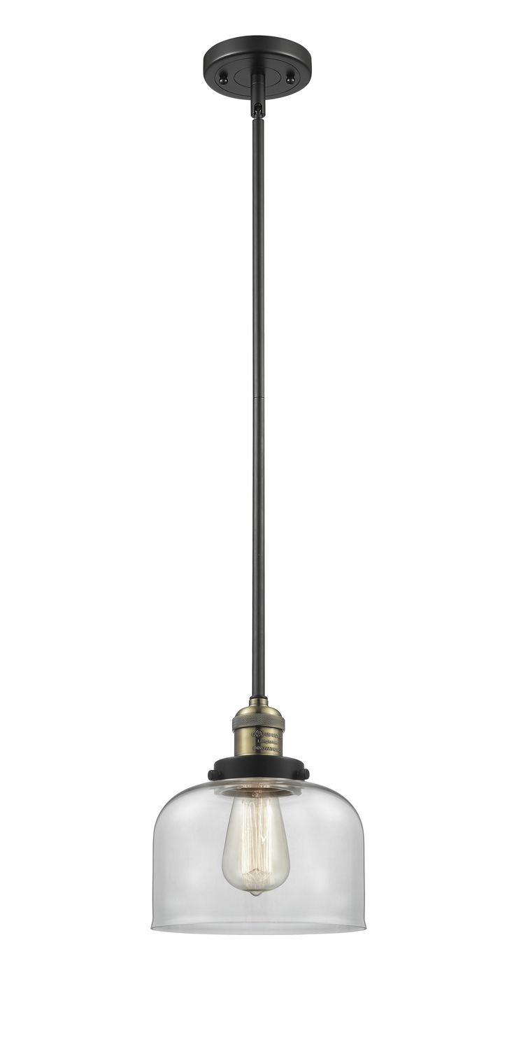 LED Mini Pendant by Innovations - Franklin Restoration Collection, Black Antique Brass Finish - 201S-BAB-G72-LED