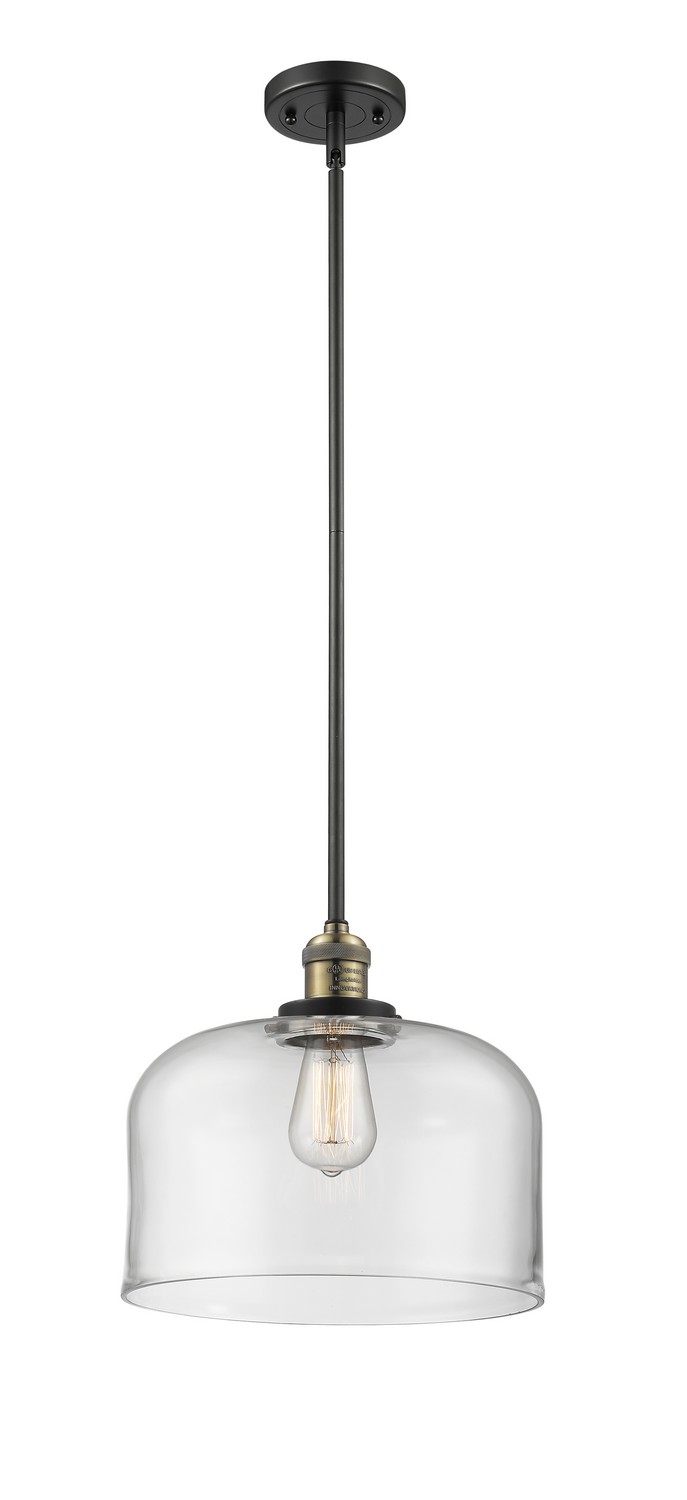 LED Mini Pendant by Innovations - Franklin Restoration Collection, Black Antique Brass Finish - 201S-BAB-G72-L-LED