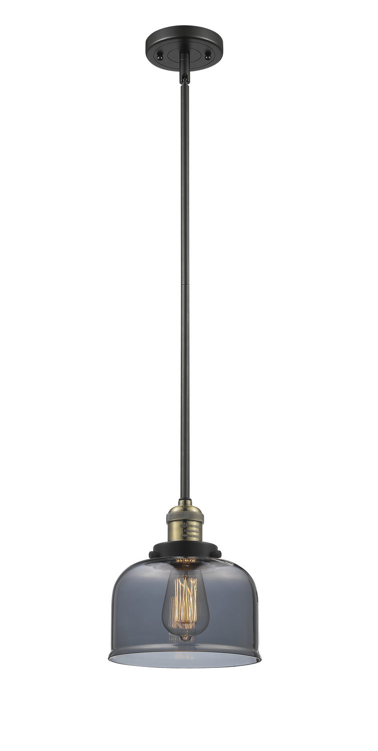 LED Mini Pendant by Innovations - Franklin Restoration Collection, Black Antique Brass Finish - 201S-BAB-G73-LED