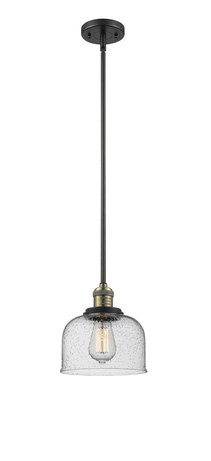 LED Mini Pendant by Innovations - Franklin Restoration Collection, Black Antique Brass Finish - 201S-BAB-G74-LED