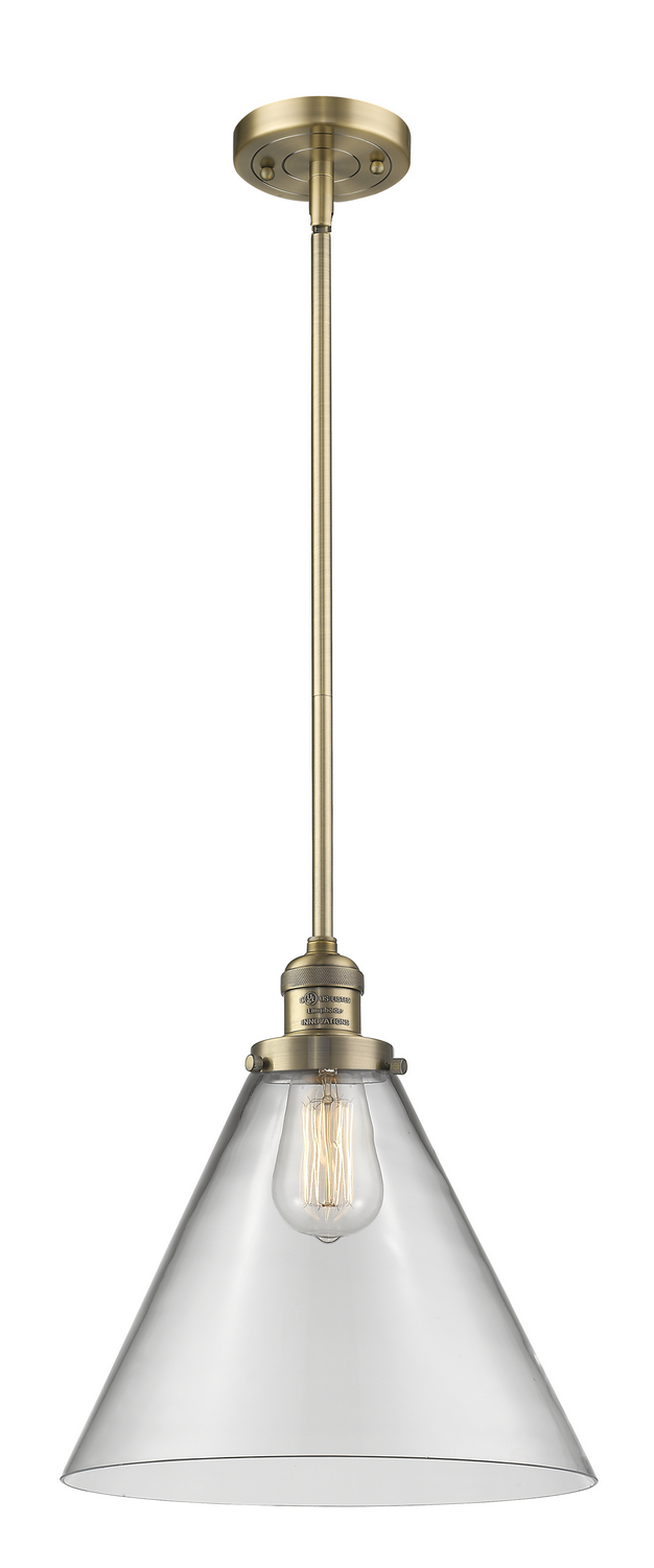 LED Mini Pendant by Innovations - Franklin Restoration Collection, Brushed Brass Finish - 201S-BB-G42-L-LED