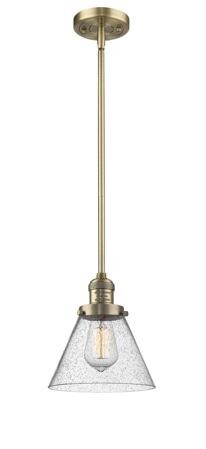 LED Mini Pendant by Innovations - Franklin Restoration Collection, Brushed Brass Finish - 201S-BB-G44-LED