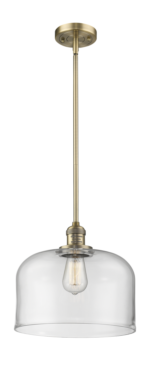 One Light Mini Pendant by Innovations - Franklin Restoration Collection, Brushed Brass Finish - 201S-BB-G72-L
