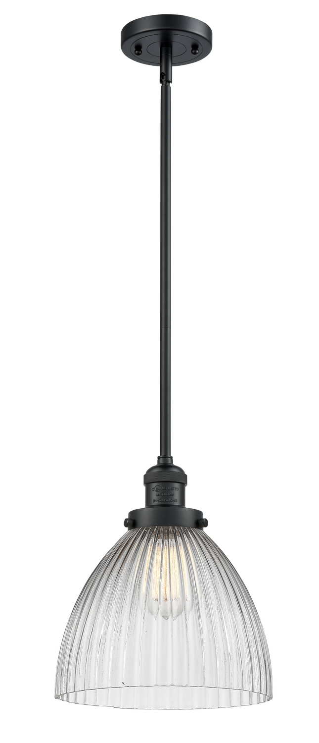 One Light Mini Pendant by Innovations - Franklin Restoration Collection, Matte Black Finish - 201S-BK-G222