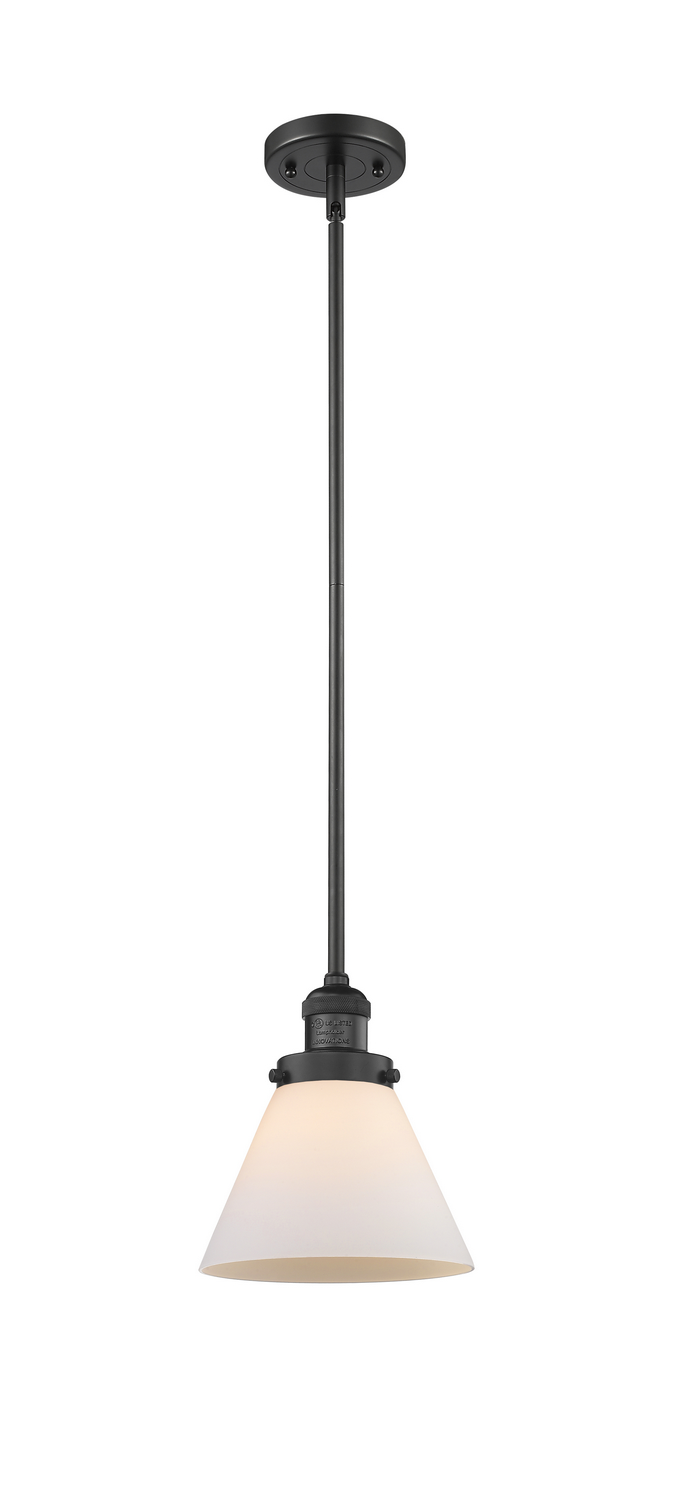 One Light Mini Pendant by Innovations - Franklin Restoration Collection, Matte Black Finish - 201S-BK-G41