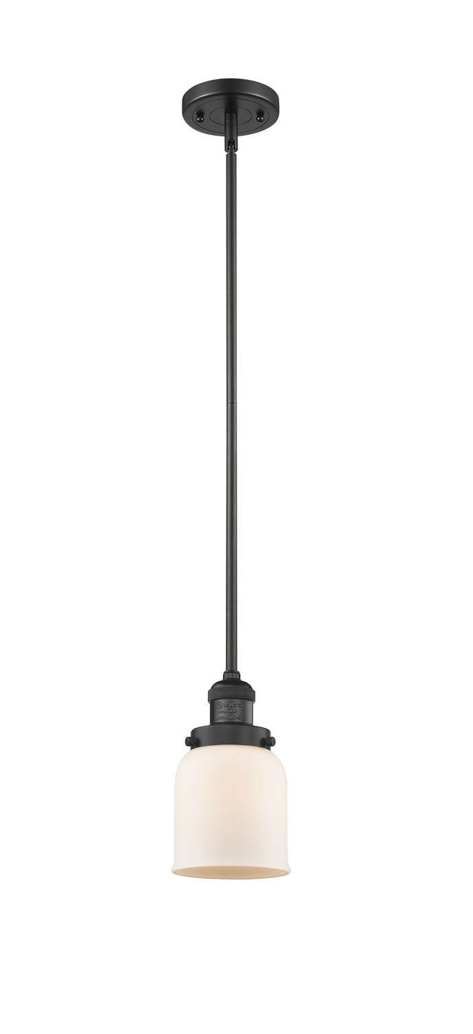 One Light Mini Pendant by Innovations - Franklin Restoration Collection, Matte Black Finish - 201S-BK-G51