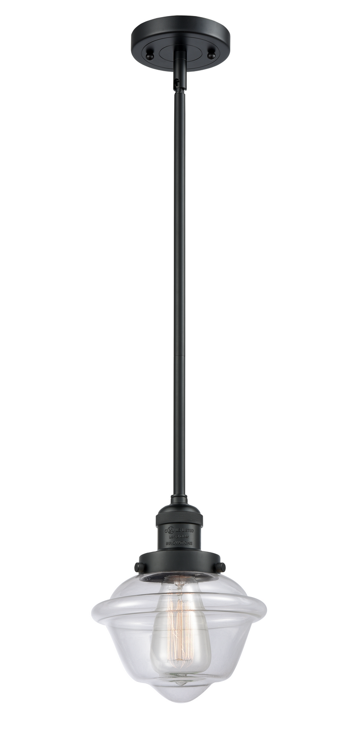 One Light Mini Pendant by Innovations - Franklin Restoration Collection, Matte Black Finish - 201S-BK-G532