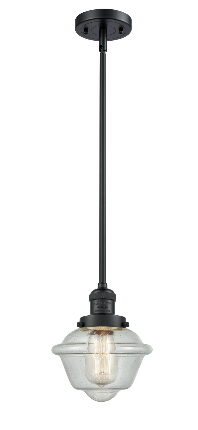 One Light Mini Pendant by Innovations - Franklin Restoration Collection, Matte Black Finish - 201S-BK-G534