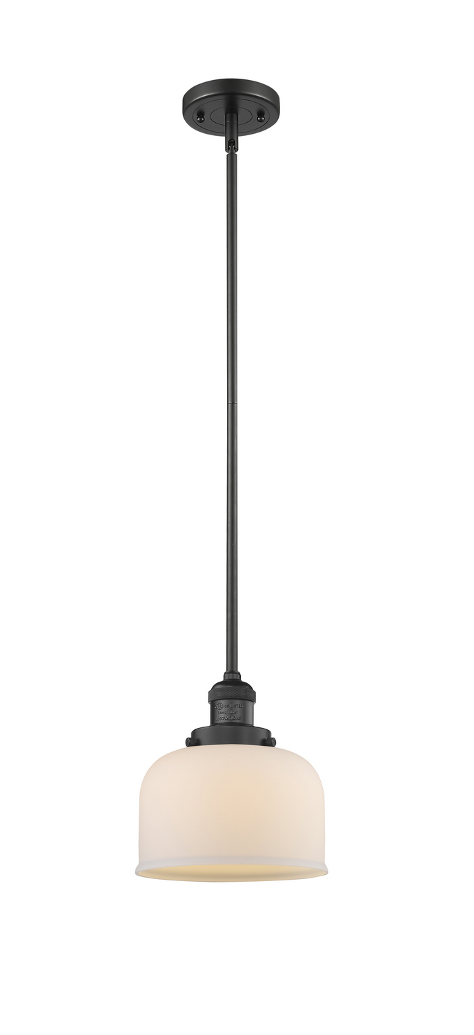 One Light Mini Pendant by Innovations - Franklin Restoration Collection, Matte Black Finish - 201S-BK-G71