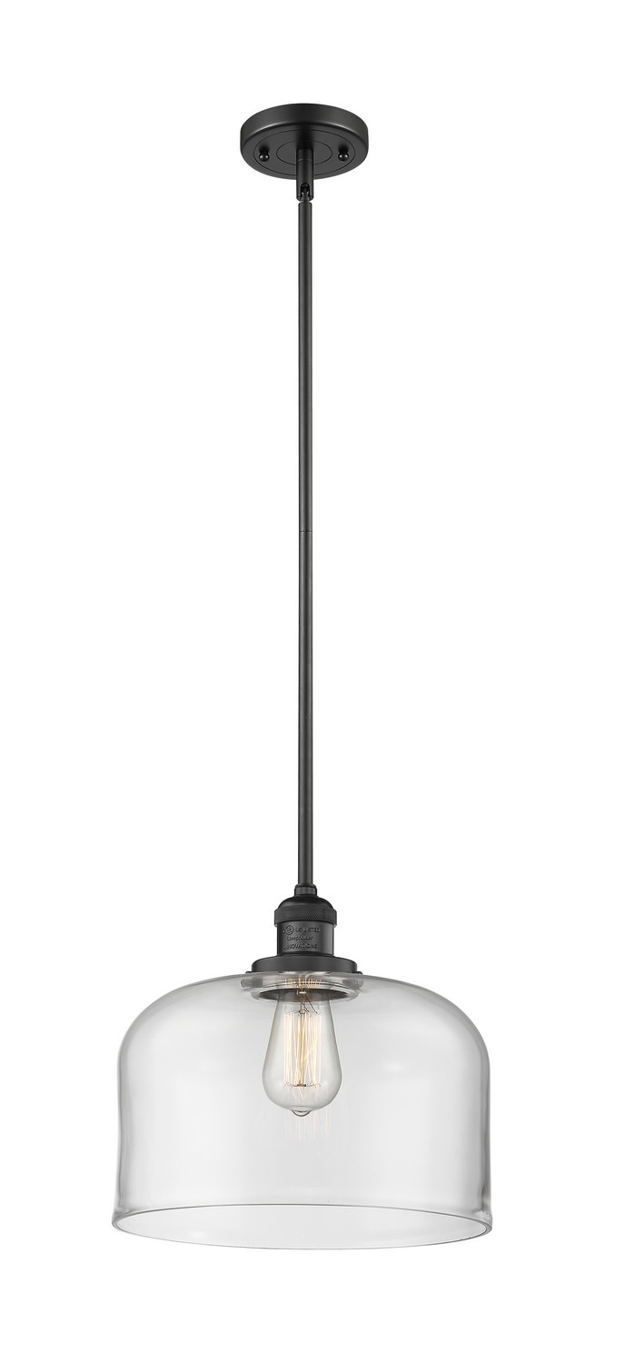 LED Mini Pendant by Innovations - Franklin Restoration Collection, Matte Black Finish - 201S-BK-G72-L-LED