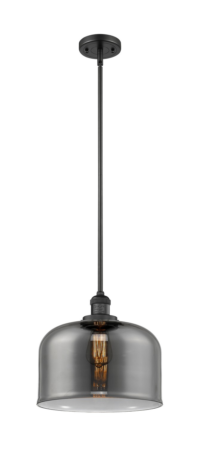 LED Mini Pendant by Innovations - Franklin Restoration Collection, Matte Black Finish - 201S-BK-G73-L-LED
