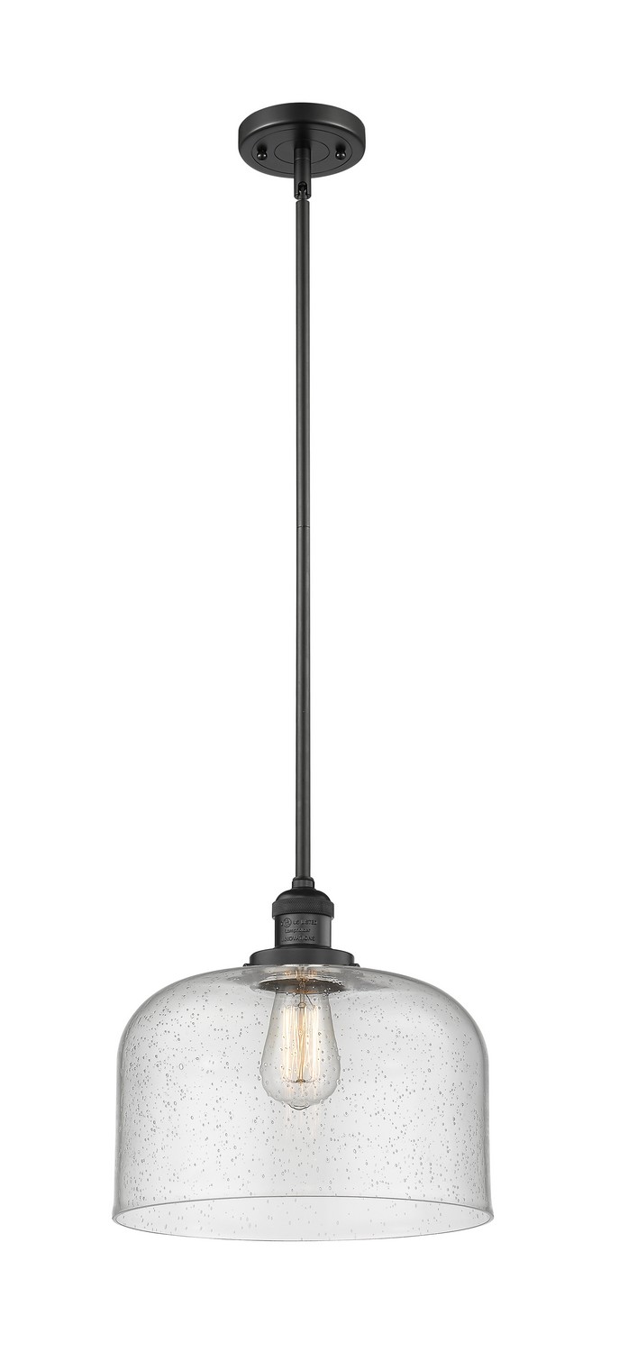 LED Mini Pendant by Innovations - Franklin Restoration Collection, Matte Black Finish - 201S-BK-G74-L-LED