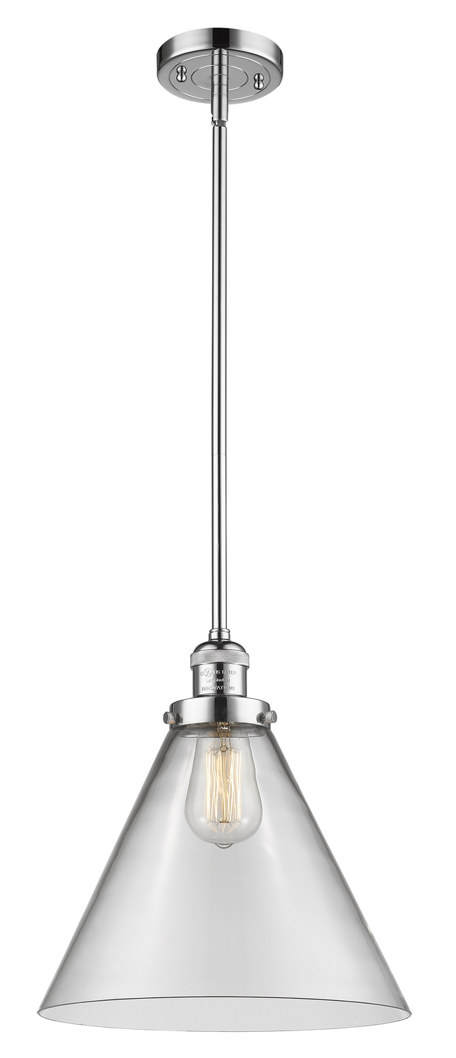 One Light Mini Pendant by Innovations - Franklin Restoration Collection, Polished Chrome Finish - 201S-PC-G42-L
