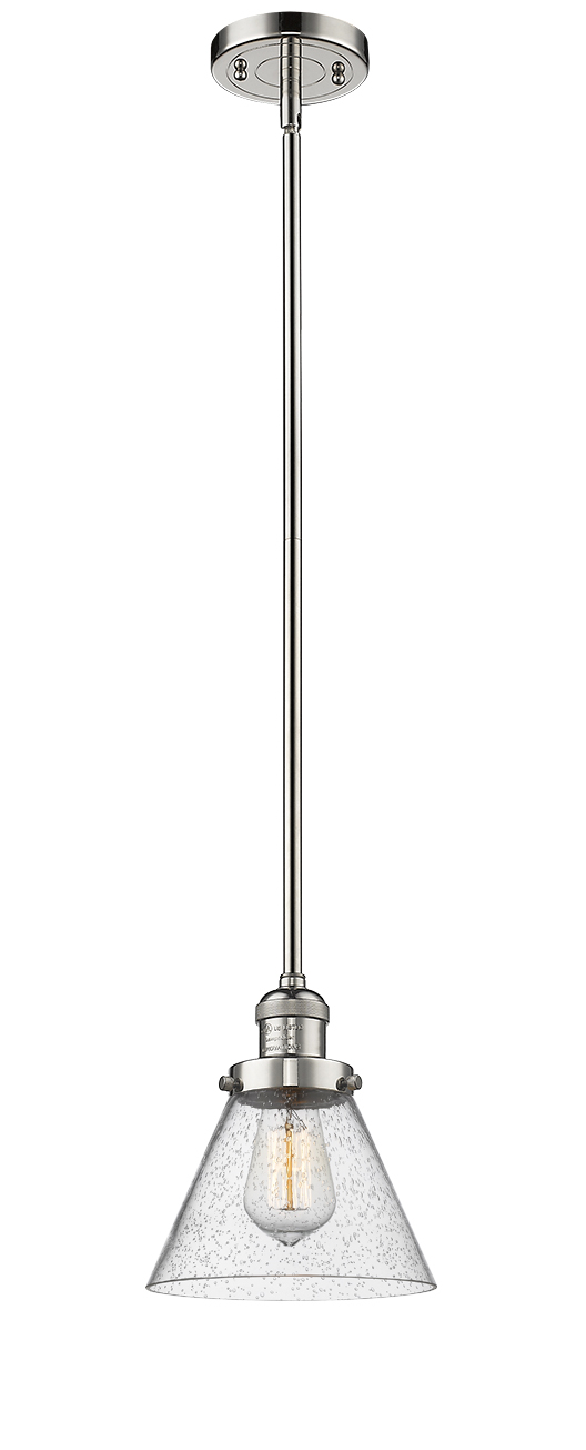 LED Mini Pendant by Innovations - Franklin Restoration Collection, Polished Nickel Finish - 201S-PN-G44-LED