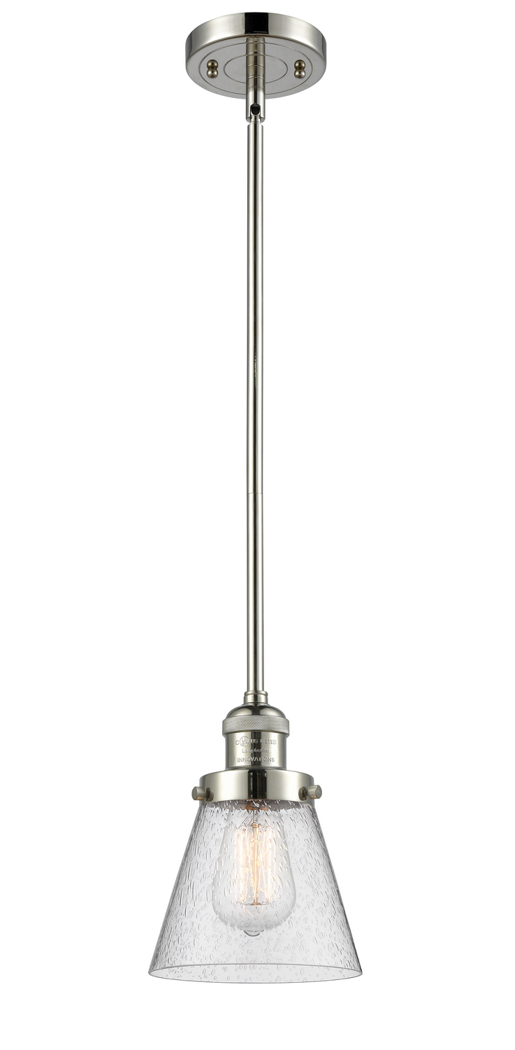 One Light Mini Pendant by Innovations - Franklin Restoration Collection, Polished Nickel Finish - 201S-PN-G64