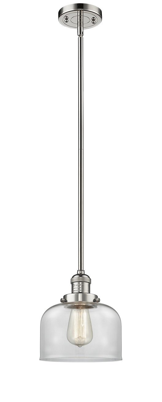 LED Mini Pendant by Innovations - Franklin Restoration Collection, Polished Nickel Finish - 201S-PN-G72-LED