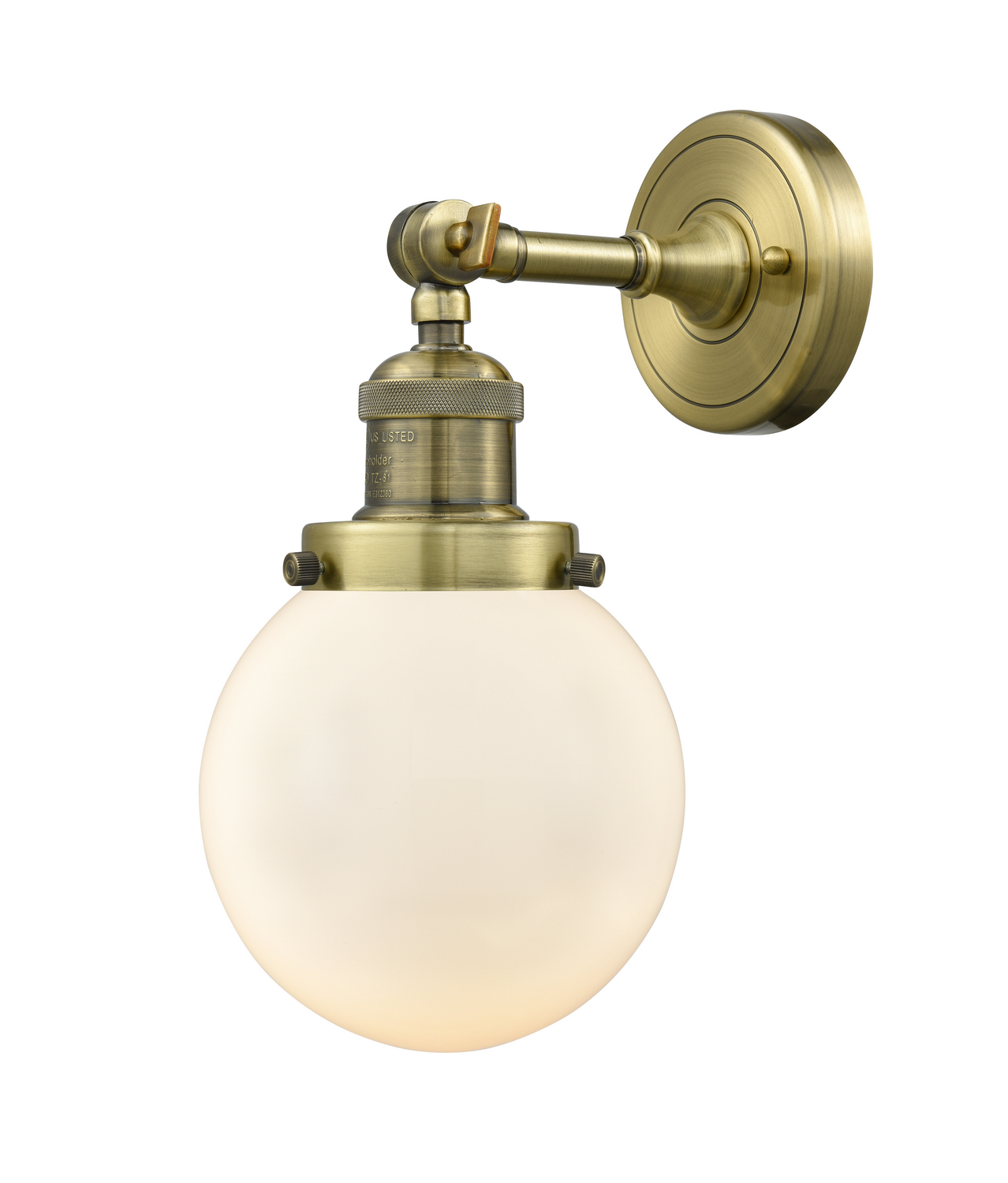 One Light Wall Sconce by Innovations - Franklin Restoration Collection, Antique Brass Finish - 203-AB-G201-6
