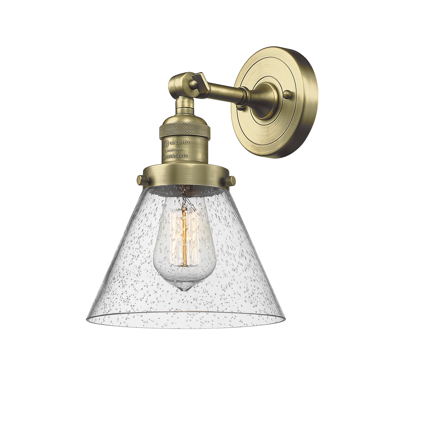 LED Wall Sconce by Innovations - Franklin Restoration Collection, Antique Brass Finish - 203-AB-G44-LED