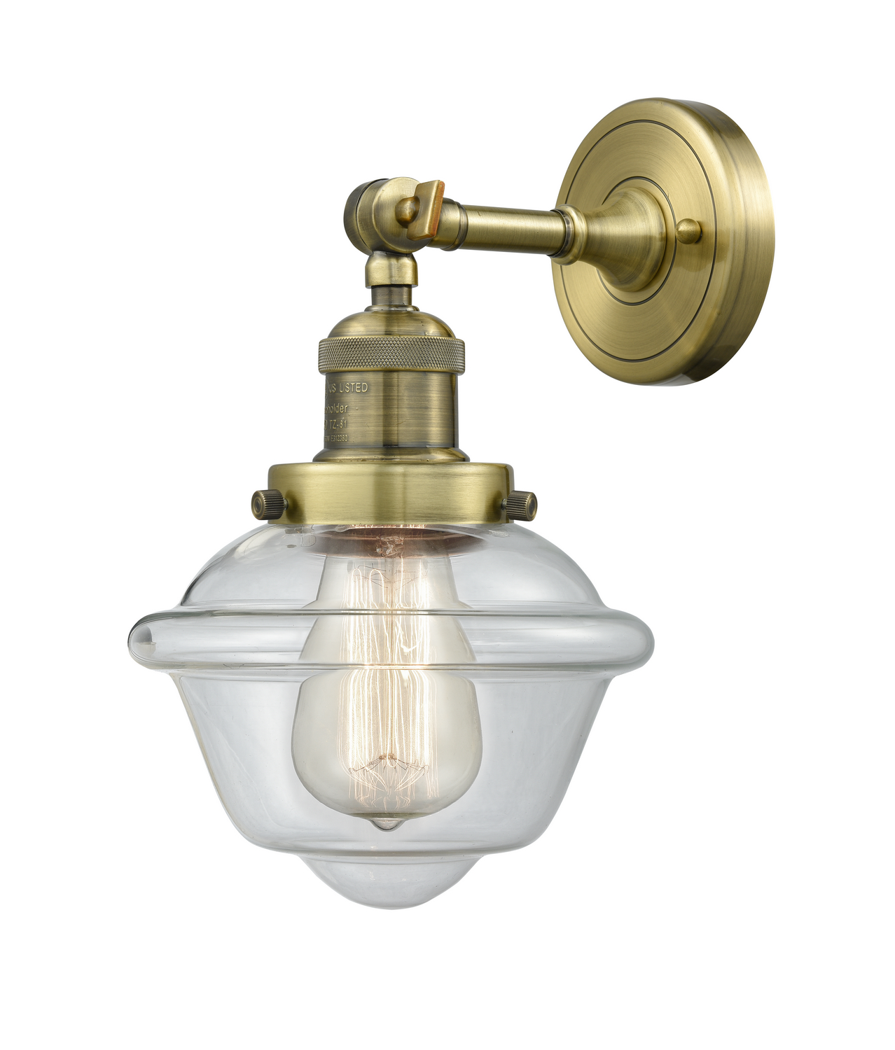 One Light Wall Sconce by Innovations - Franklin Restoration Collection, Antique Brass Finish - 203-AB-G532