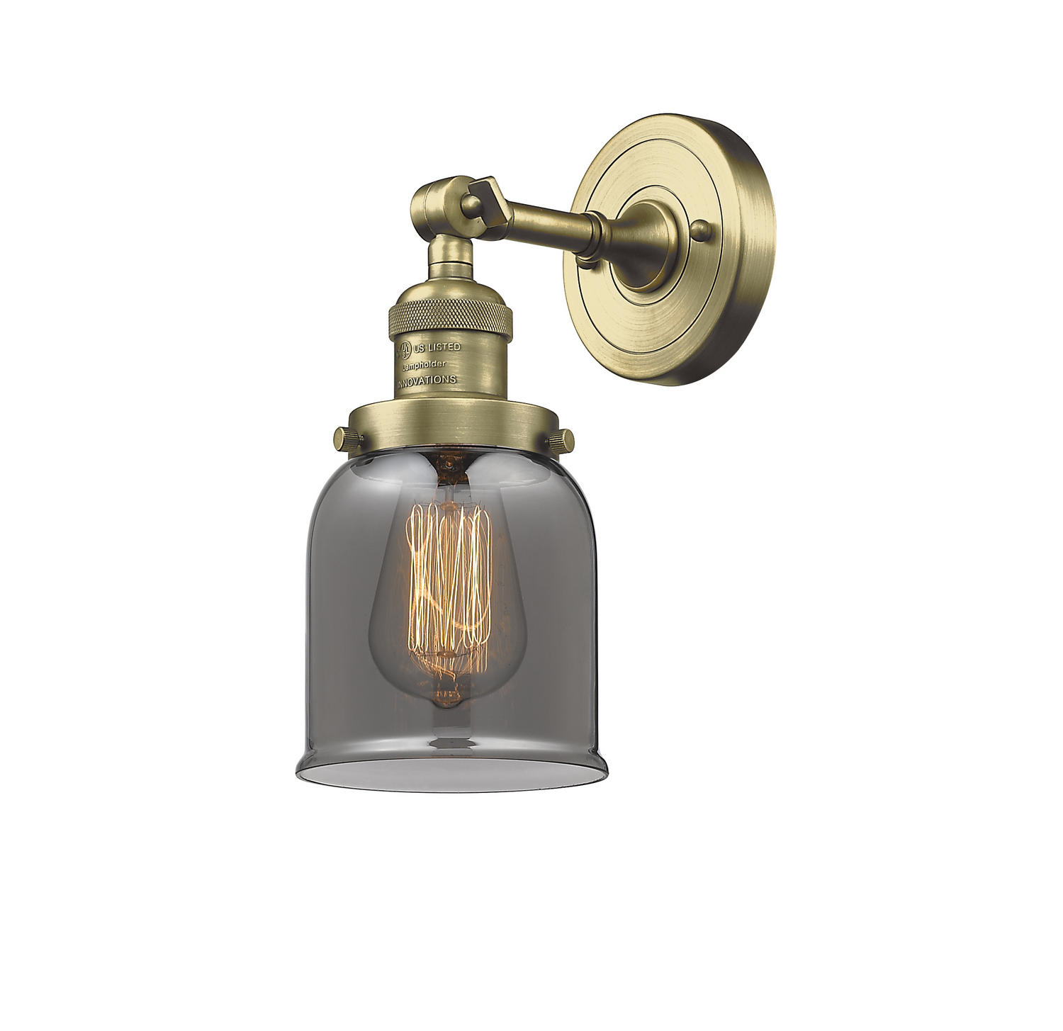 LED Wall Sconce by Innovations - Franklin Restoration Collection, Antique Brass Finish - 203-AB-G53-LED