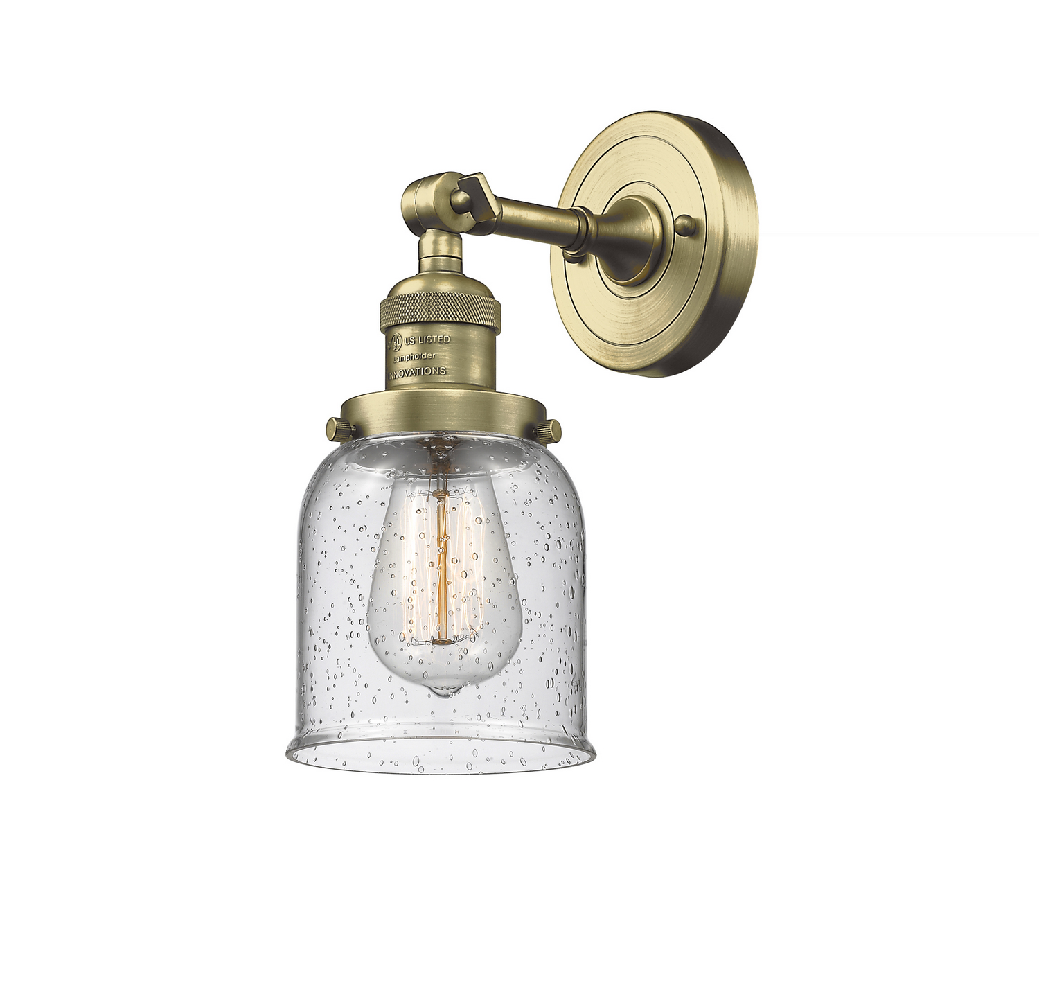 LED Wall Sconce by Innovations - Franklin Restoration Collection, Antique Brass Finish - 203-AB-G54-LED