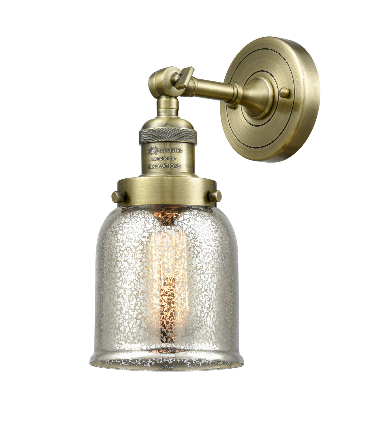 One Light Wall Sconce by Innovations - Franklin Restoration Collection, Antique Brass Finish - 203-AB-G58