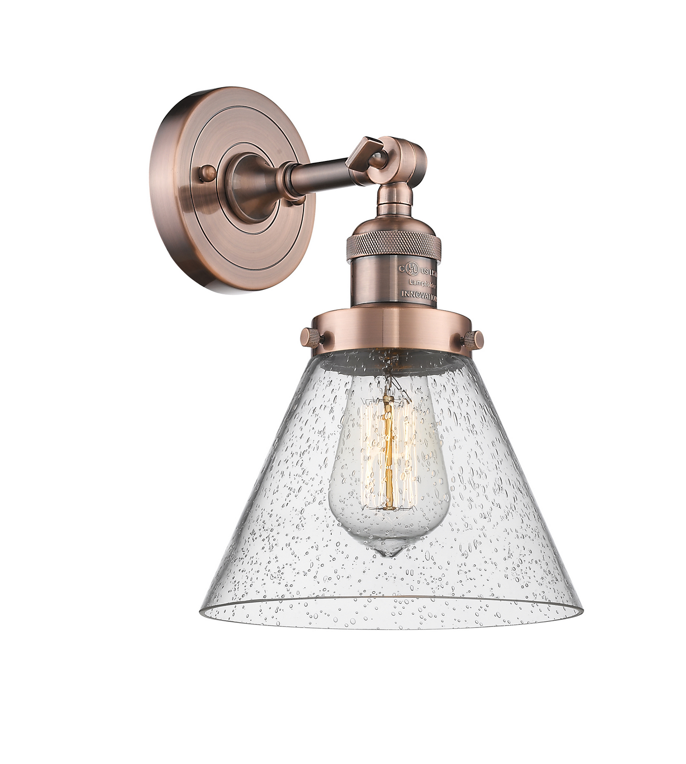 LED Wall Sconce by Innovations - Franklin Restoration Collection, Antique Copper Finish - 203-AC-G44-LED
