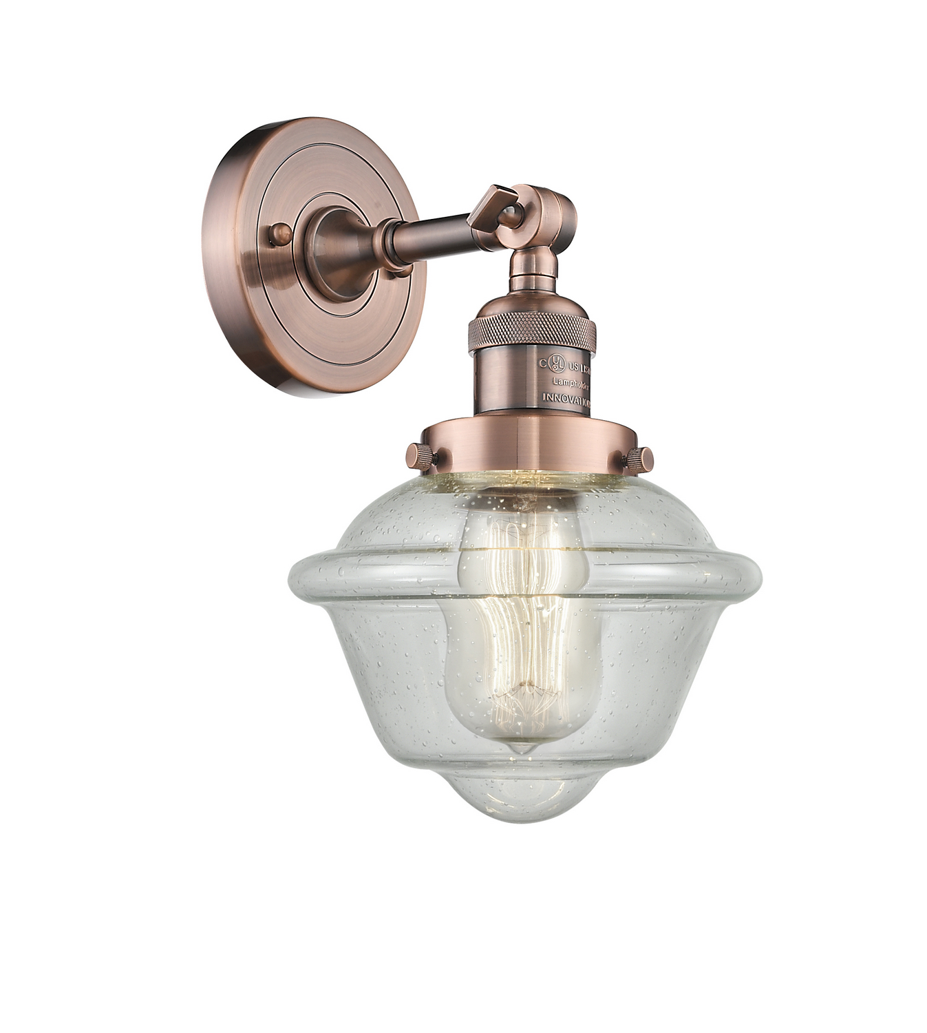 LED Wall Sconce by Innovations - Franklin Restoration Collection, Antique Copper Finish - 203-AC-G534-LED