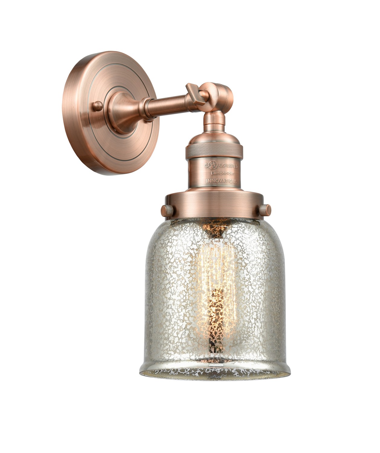 LED Wall Sconce by Innovations - Franklin Restoration Collection, Antique Copper Finish - 203-AC-G58-LED