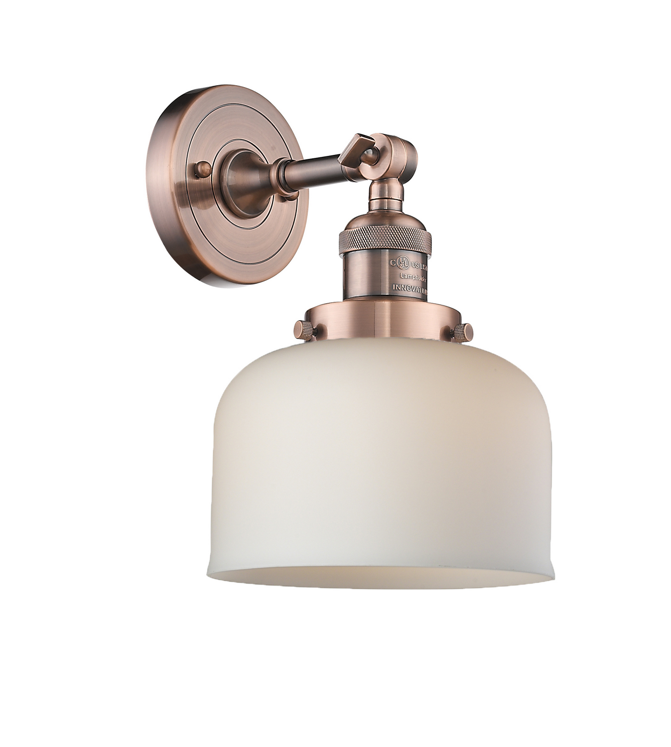 LED Wall Sconce by Innovations - Franklin Restoration Collection, Antique Copper Finish - 203-AC-G71-LED