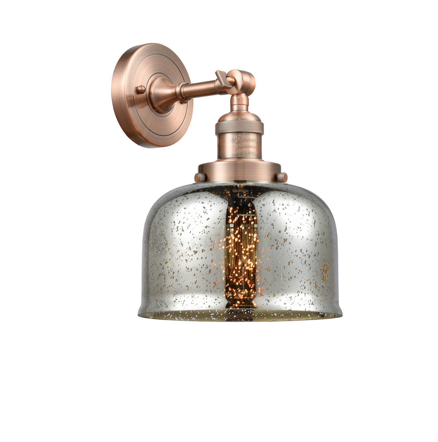 LED Wall Sconce by Innovations - Franklin Restoration Collection, Antique Copper Finish - 203-AC-G78-LED