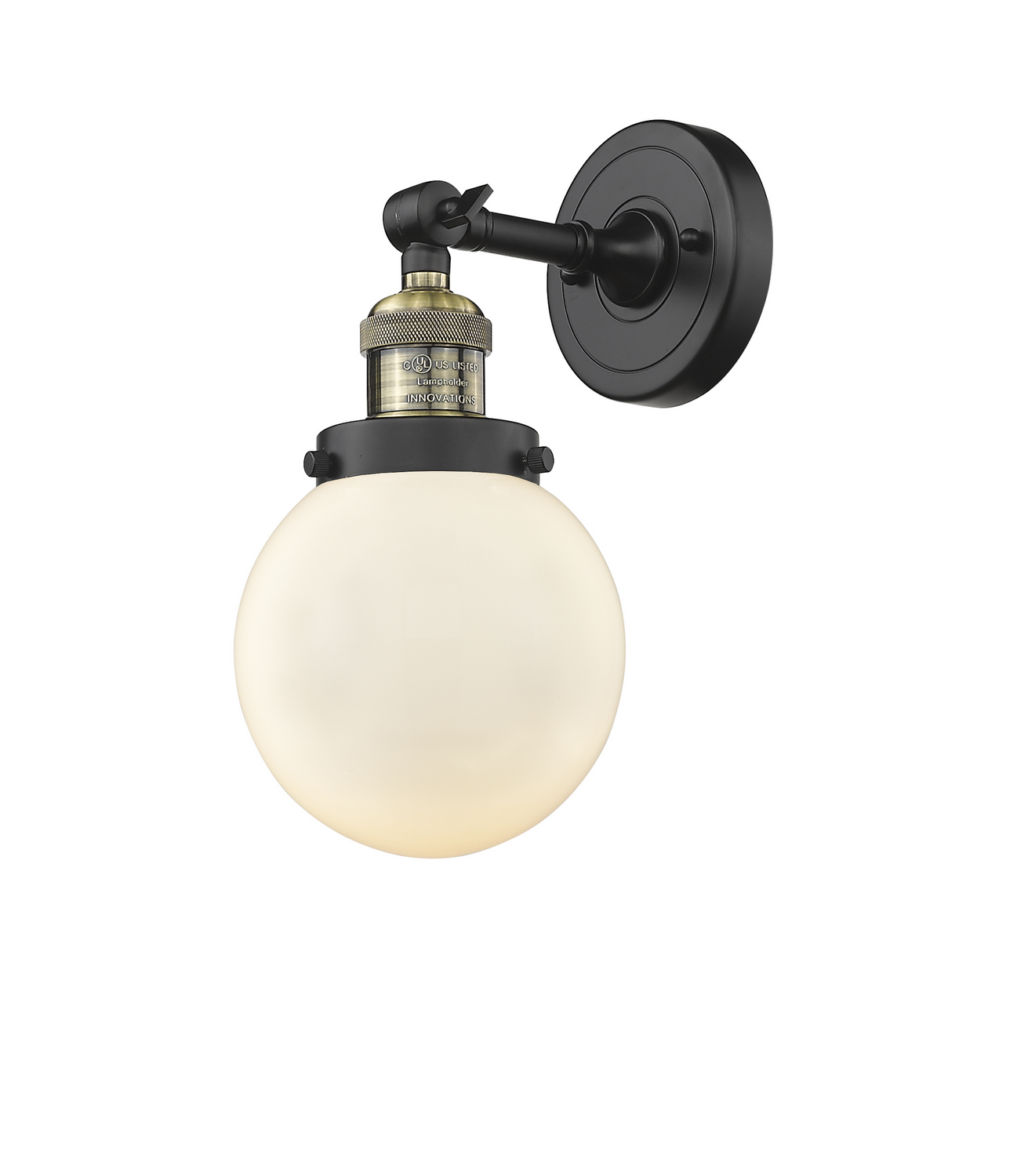 One Light Wall Sconce by Innovations - Franklin Restoration Collection, Black Antique Brass Finish - 203-BAB-G201-6