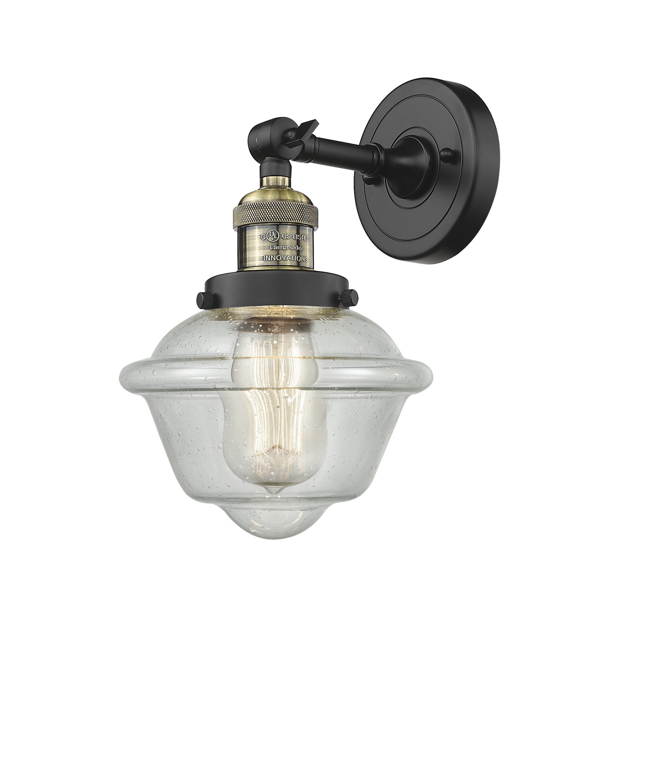 LED Wall Sconce by Innovations - Franklin Restoration Collection, Black Antique Brass Finish - 203-BAB-G534-LED