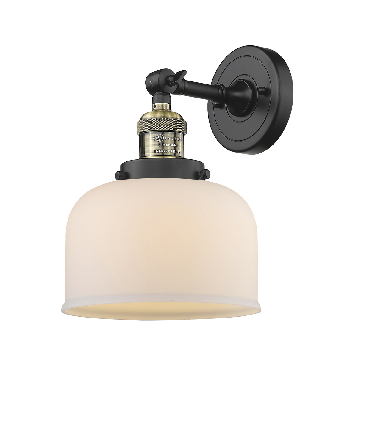 LED Wall Sconce by Innovations - Franklin Restoration Collection, Black Antique Brass Finish - 203-BAB-G71-LED