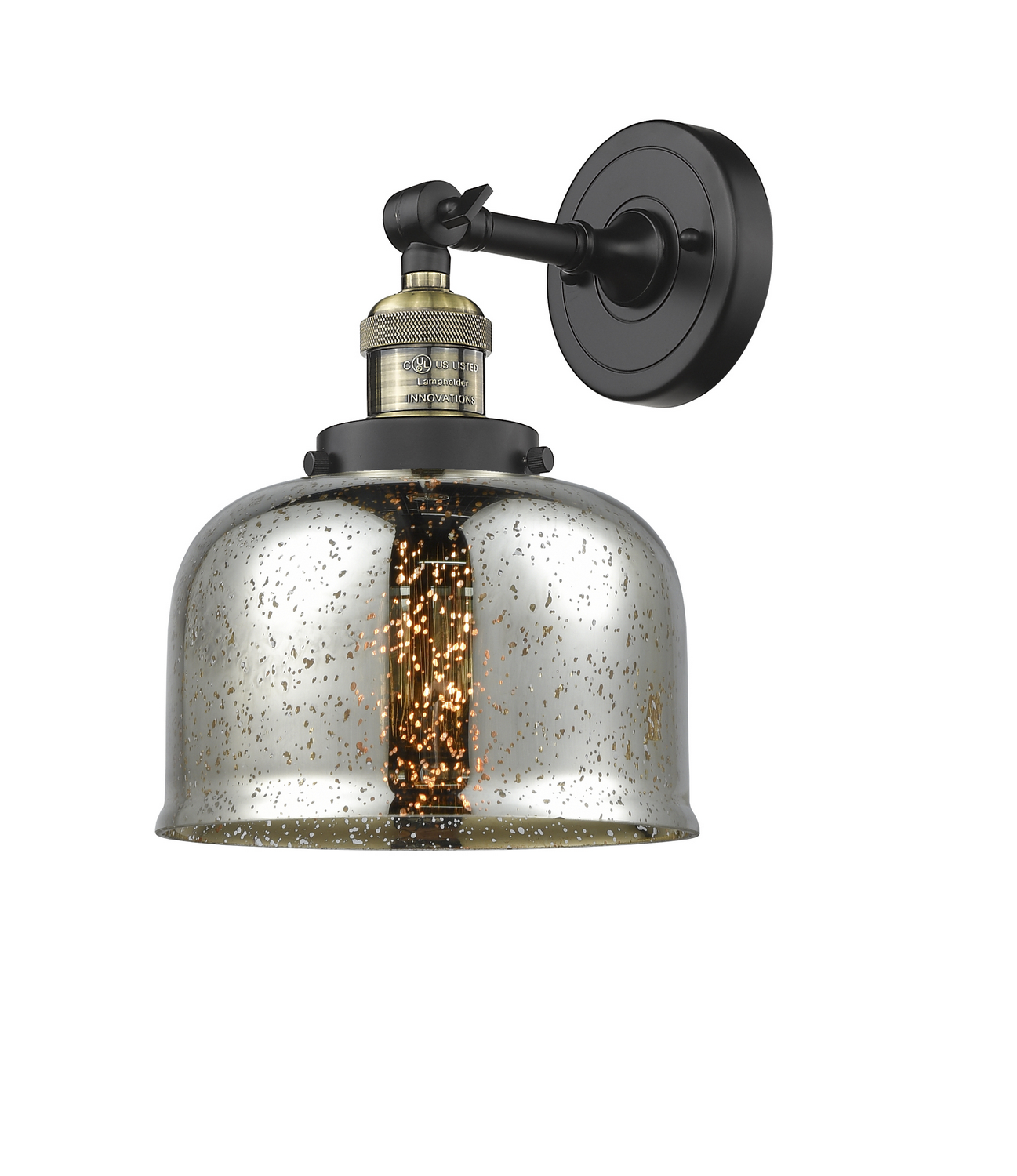 One Light Wall Sconce by Innovations - Franklin Restoration Collection, Black Antique Brass Finish - 203-BAB-G78
