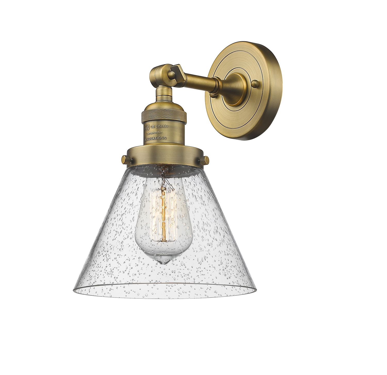 LED Wall Sconce by Innovations - Franklin Restoration Collection, Brushed Brass Finish - 203-BB-G44-LED