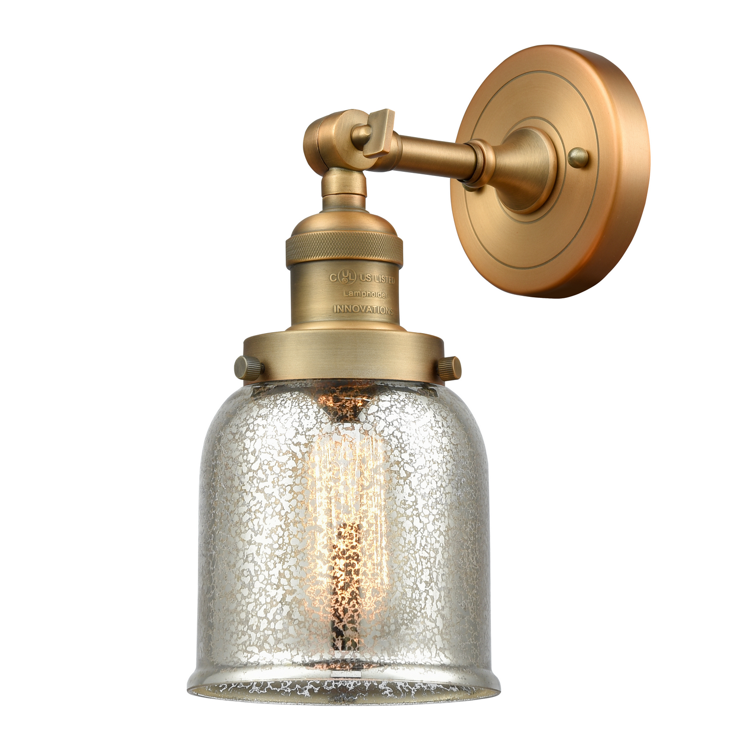 One Light Wall Sconce by Innovations - Franklin Restoration Collection, Brushed Brass Finish - 203-BB-G58