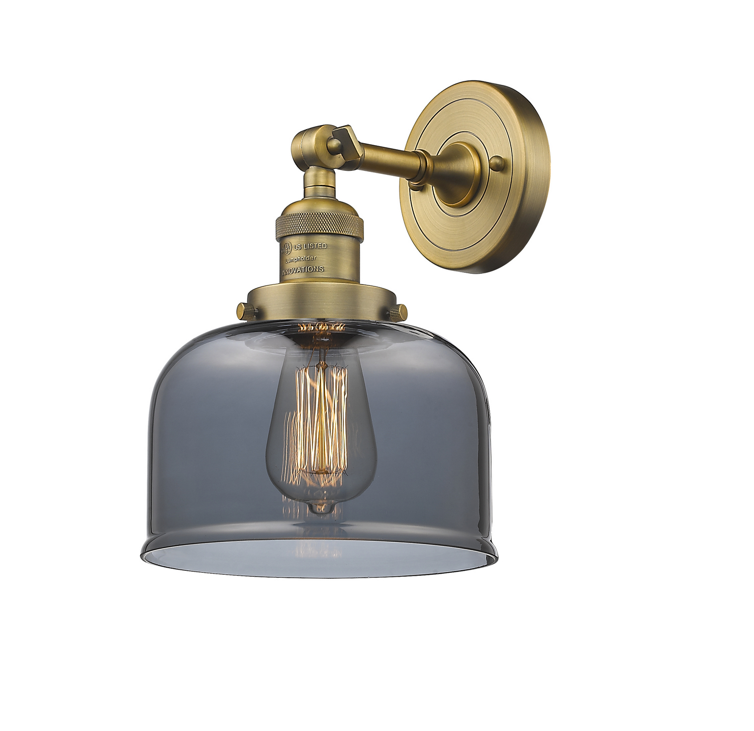 LED Wall Sconce by Innovations - Franklin Restoration Collection, Brushed Brass Finish - 203-BB-G73-LED